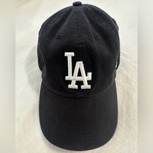 47 Brand Los Angeles Dodgers Black Cap with White Logo
